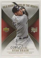 Ryan Braun Baseball Cards 2007 Upper Deck Rookie of the Month Prices