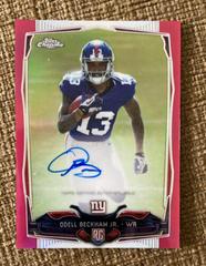 Odell Beckham Jr. [Facing Forward Autograph Pink Refractor] Football Cards 2014 Topps Chrome Mini Prices
