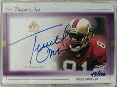 Terrell Owens [Purple] #TO-A Football Cards 1999 SP Authentic Player's Ink Prices