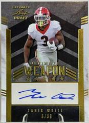 Zamir White [Gold] Football Cards 2022 Leaf Ultimate Draft Weapons Autographs Prices