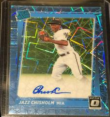 Jazz Chisholm [Carolina Blue Velocity] #RRS-JC Baseball Cards 2021 Panini Donruss Optic Rated Rookie Signatures Prices