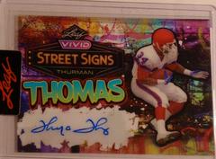 Thurman Thomas #SS-TT1 Football Cards 2023 Leaf Vivid Autographs Street Signs Prices