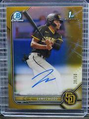 James Wood [Gold Refractor] #CPA-JWD Baseball Cards 2022 Bowman Chrome Prospect Autographs Prices