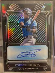 Julio Rodriguez #O-JR Baseball Cards 2021 Panini Chronicles Obsidian Autographs Prices