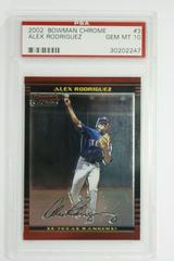 Alex Rodriguez #3 Baseball Cards 2002 Bowman Chrome Prices