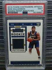 Zion Williamson #RTS-ZWL Basketball Cards 2019 Panini Contenders Rookie Ticket Swatches Prices