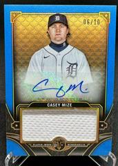 Casey Mize [Sapphire] Baseball Cards 2022 Topps Triple Threads Single Jumbo Relics Autographs Prices