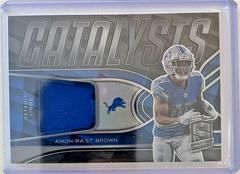 Amon Ra St. Brown [Hyper] #CAT-AST Football Cards 2022 Panini Spectra Catalysts Prices