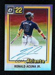 Ronald Acuna Jr. [Holo] #81S-RA Baseball Cards 2022 Panini Donruss Optic Retro 1981 Signatures Prices