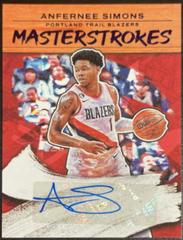 Anfernee Simons [Violet] #MS-ASB Basketball Cards 2022 Panini Court Kings Masterstrokes Prices