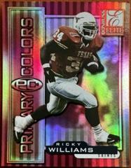 Ricky Williams [Red] #30 Football Cards 1999 Panini Donruss Elite Primary Colors Prices