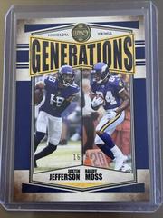 Justin Jefferson, Randy Moss [Blue] #G-4 Football Cards 2022 Panini Legacy Generations Prices