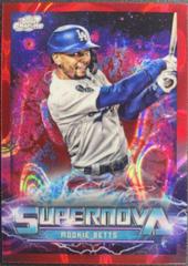 Mookie Betts [Red Flare] #SN-6 Baseball Cards 2022 Topps Cosmic Chrome Supernova Prices