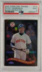 Rickey Henderson [Black Refractor] #T74 Baseball Cards 2002 Topps Chrome Traded Prices