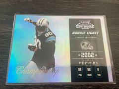 Julius Peppers [Championship Ticket] #142 Football Cards 2002 Playoff Contenders Prices