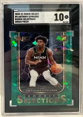 Anthony Edwards [Green Prizm] Basketball Cards 2020 Panini Select Rookie Selections Prices