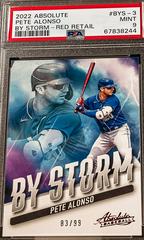 Pete Alonso [Retail Red] #BYS-3 Baseball Cards 2022 Panini Absolute By Storm Prices
