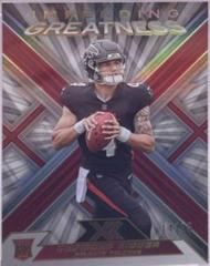 Desmond Ridder [White] #IMG-4 Football Cards 2022 Panini XR Impending Greatness Prices
