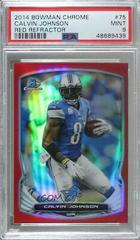 Calvin Johnson [Red Refractor] #75 Football Cards 2014 Bowman Chrome Prices