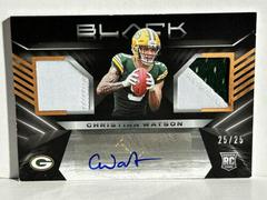 Christian Watson [Copper] Football Cards 2022 Panini Black Rookie Signature Materials Prices