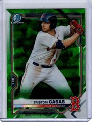 Triston Casas [Green] #BCP-168 Baseball Cards 2021 Bowman Chrome Sapphire Prospects Prices