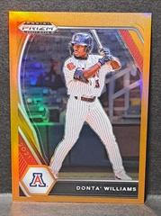 Donta' Williams [Neon Orange Prizm] #106 Baseball Cards 2021 Panini Prizm Draft Picks Prices