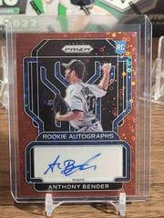 Anthony Bender [Red Donut Circles Prizm] #RA-AB Baseball Cards 2022 Panini Prizm Rookie Autographs Prices