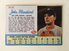 John Blanchard [Hand Cut] #11 Baseball Cards 1962 Post Cereal Prices