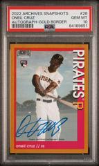 Oneil Cruz [Gold] #AS-OC Baseball Cards 2022 Topps Archives Snapshots Autographs Prices