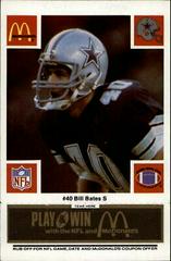 Bill Bates [Black] #40 Football Cards 1986 McDonald's Cowboys Prices