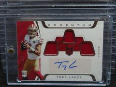 Trey Lance Football Cards 2021 Panini Chronicles Momentum Triple Jersey Autographs Prices