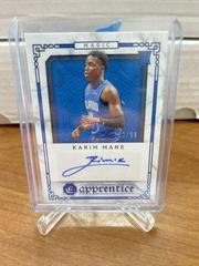Karim Mane [Blue] #APR-KMA Basketball Cards 2020 Panini Chronicles Apprentice Signatures Prices