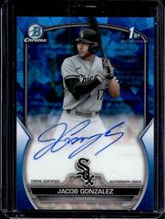 Jacob Gonzalez Baseball Cards 2023 Bowman Draft Chrome Sapphire Prospect Autograph Prices