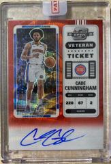 Cade Cunningham [Red Wave] #1 Basketball Cards 2022 Panini Contenders Optic Veteran Ticket Autograph Prices