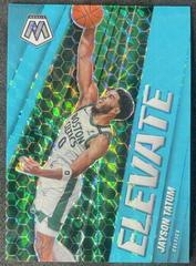 Jayson Tatum [Blue Fluorescent] Basketball Cards 2020 Panini Mosaic Elevate Prices