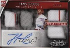 Hans Crouse [Retail] Baseball Cards 2022 Panini Absolute Tools of the Trade 4 Swatch Signatures Prices