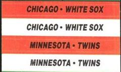 Chicago White Sox - Minnesota Twins Team Sticker Baseball Cards 1988 Fleer Team Stickers Prices