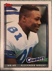 Alexander Wright #362 Football Cards 1991 Topps Prices