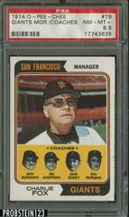 Giants Mgr. , Coaches #78 Baseball Cards 1974 O Pee Chee Prices