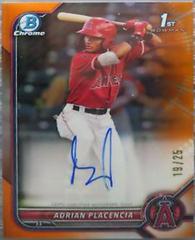 Adrian Placencia [Orange Refractor] #CPA-APA Baseball Cards 2022 Bowman Chrome Prospect Autographs Prices