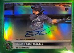 Julio Rodriguez [Green] Baseball Cards 2022 Topps Chrome Rookie Autographs Prices