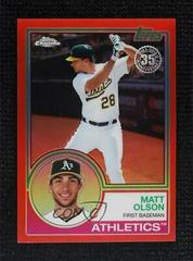 Matt Olson [Red] #83T-11 Baseball Cards 2018 Topps Chrome 1983 Prices