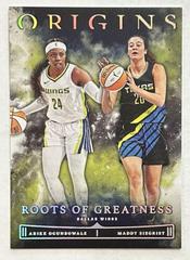 Maddy Siegrist, Arike Ogunbowale #2 Basketball Cards 2023 Panini Origins WNBA Roots of Greatness Prices