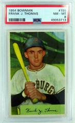 Frank J. Thomas #155 Baseball Cards 1954 Bowman Prices