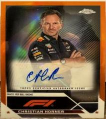 Christian Horner [Orange Refractor] #CAC-CH Racing Cards 2023 Topps Chrome Formula 1 Autograph Prices