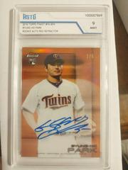 Byung Ho Park [Red Refractor] Baseball Cards 2016 Topps Finest Autographs Prices