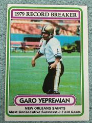 Garo Yepremian [Record Breaker] Football Cards 1980 Topps Prices