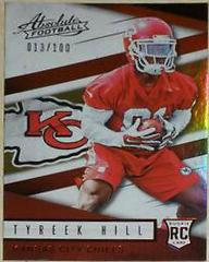 Tyreek Hill [Spectrum Red] #160 Football Cards 2016 Panini Absolute Prices