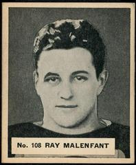 Ray Malenfant #108 Hockey Cards 1937 V356 World Wide Gum Prices
