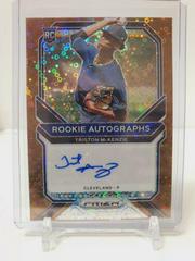 Triston McKenzie [Bronze Donut Circles Prizm] #RA-TM Baseball Cards 2021 Panini Prizm Rookie Autographs Prices